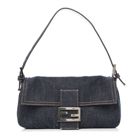 fendi denim baguette.